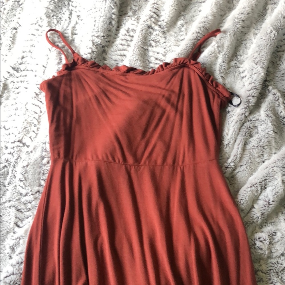 Volcom ruffle top dress. Rust color. Size small.